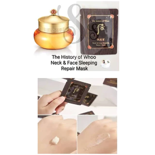 🧡(มาสก์หน้าเเละลำคอ)The Whoo gongjinhyang neck & face sleeping repair mask