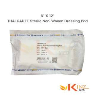 Top Dressing Sterile Thai Gauze ผ้าก๊อซปิดแผลขนาดใหญ่ ชนิดผ่านการสเตอร์ไรด์