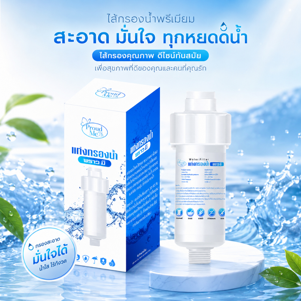 แท่งกรองน้ำProudMe เปลี่ยนไส้กรองได้ กรองสิ่งเจือปนจากน้ำ PP 5ไมครอน C45