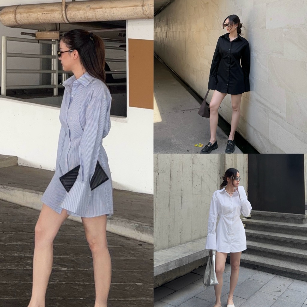 CHANUN-Harper Dress เดรสเชิ้ตทรงoversize(CN-094)