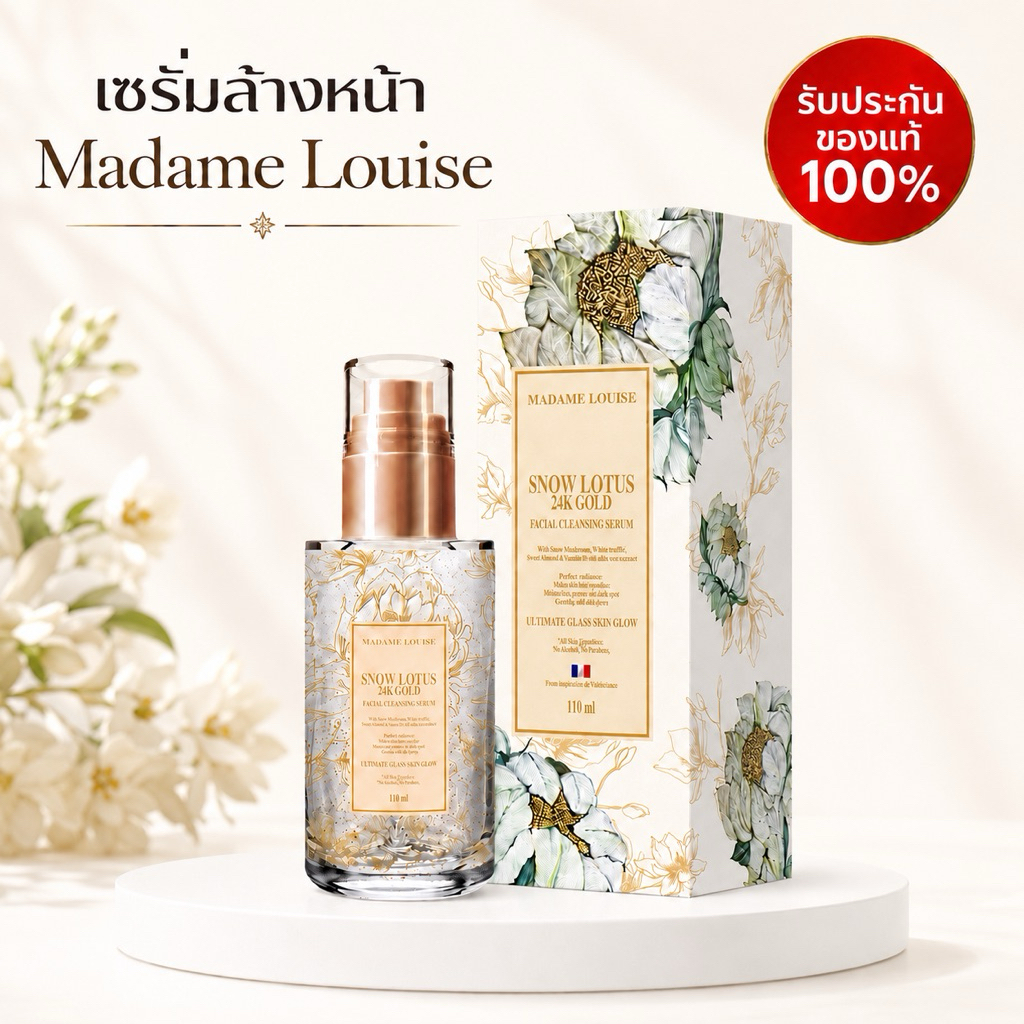 MADAME LOUISE - Snow Lotus 24K Gold (110 ml.) เซรั่มล้างหน้า มาดามหลุยส์