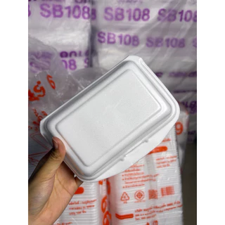 (ยกมัด 500 ใบ) กล่องโฟม SB99 กล่องข้าวก้นเรียบ ขนาด 11.2 ซม. x 16.8 ซม. x 2.8 ซม.