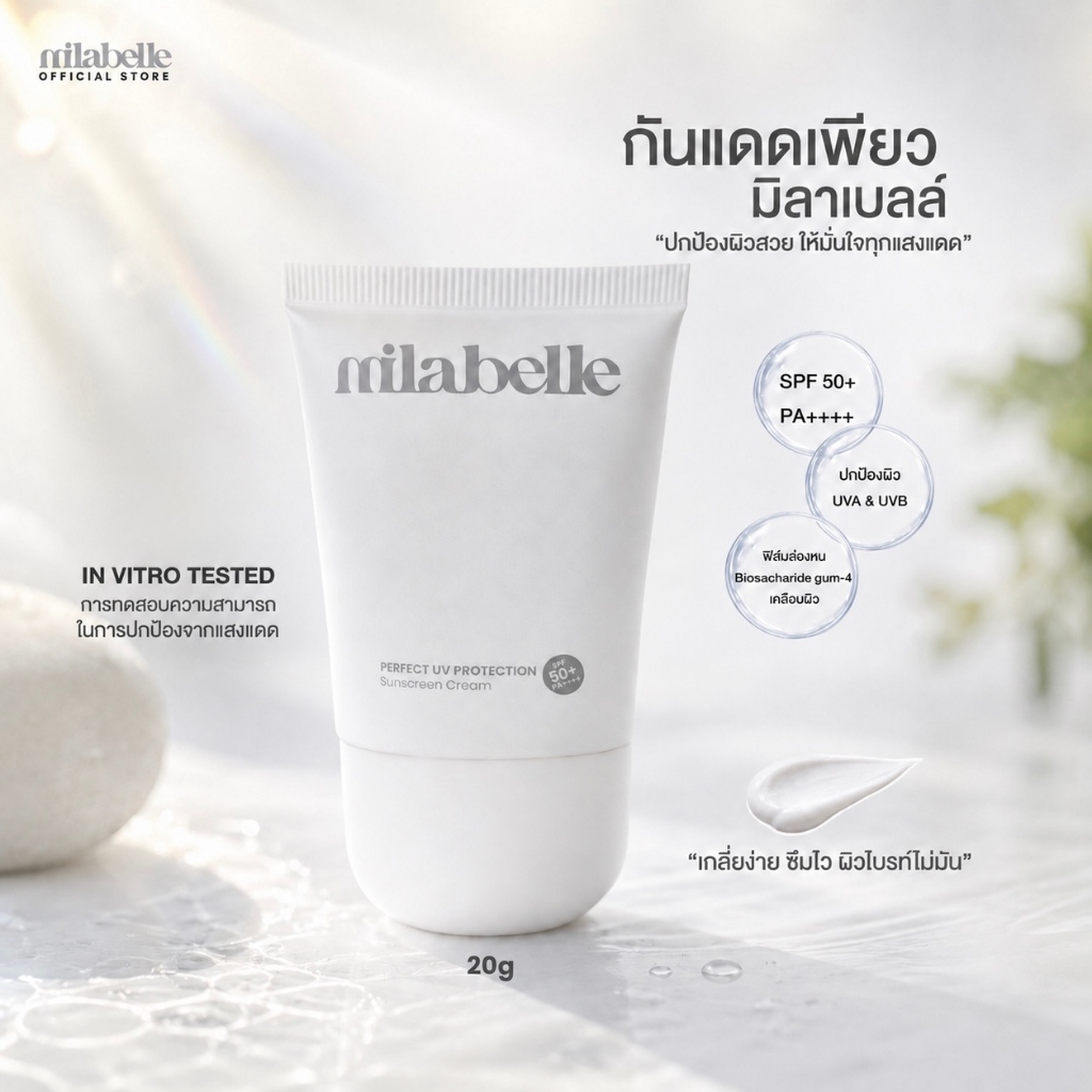 (แพคเกจใหม่) PERFECT UV PROTECTION SUNSCREEN CREAM SPF50+ PA++++ เพอร์เฟค ยูวี โพรเทคชั่นซันสกรีนครีมเอสพีเอฟ50+พีเอ++++