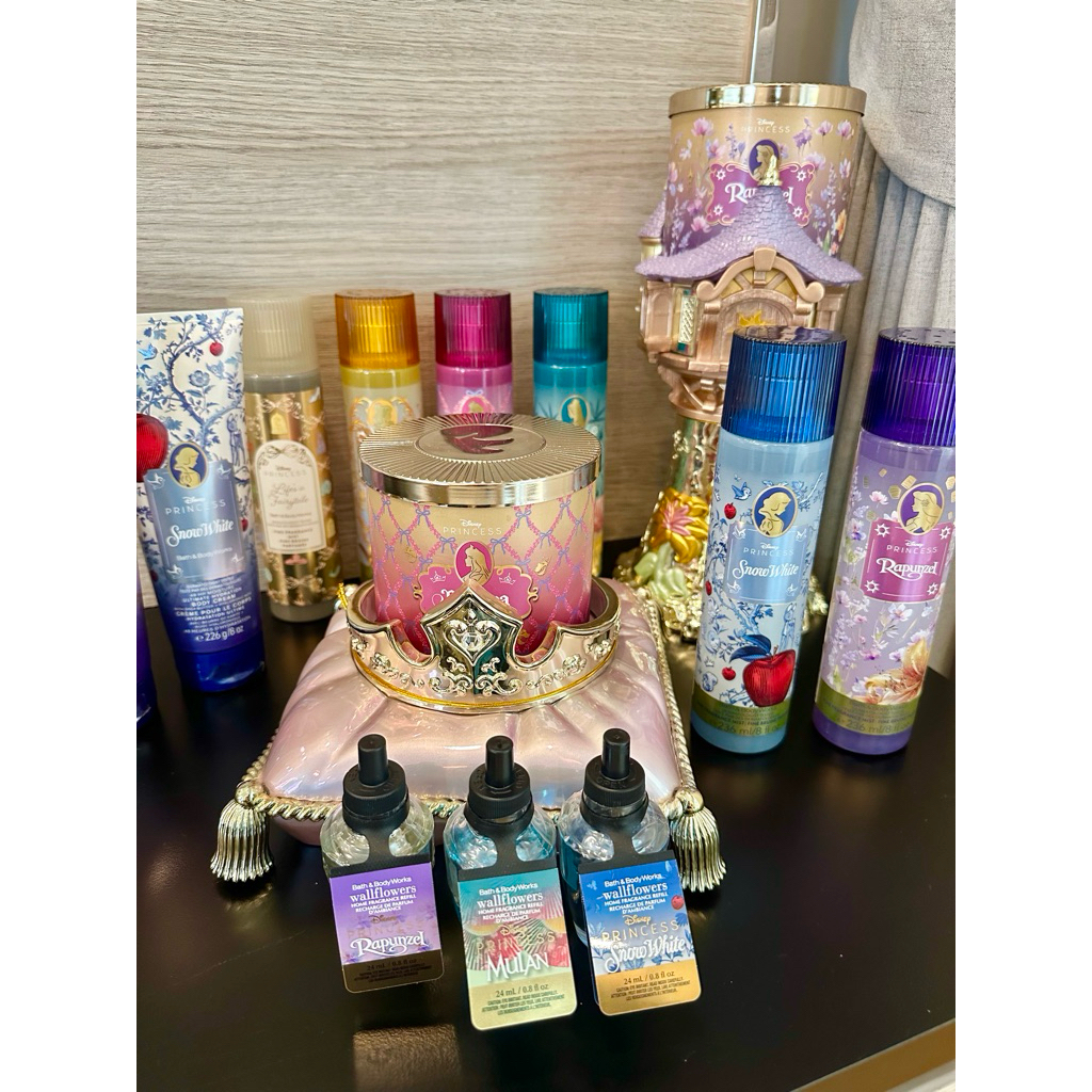 🔴ส่งด่วนแท้💯🔴Bath and Body Works Disney Princess รวมสินค้าเจ้าหญิงดิสนีย์ ราพันเซล Rapunzel Snowwhite Mulan Aurora Tiana
