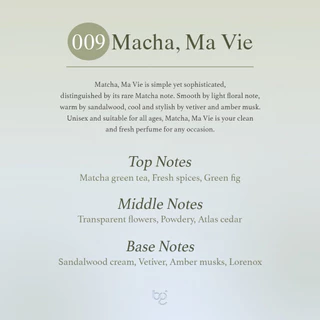 ( พร้อมส่ง ) Matcha, Ma Vie 009 30 ml. ( น้ำหอมกลิ่นมัทฉะ )🔥กดก่อนเที่ยงส่งทันที🔥