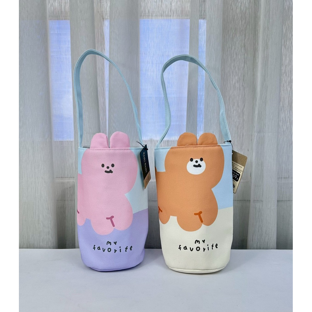 Moshi Moshi กระเป๋าใส่แก้ว กระเป๋าเก็บความเย็น /ร้อน กระเป๋าใส่แก้วแบบบุฟอยล์ข้างใน