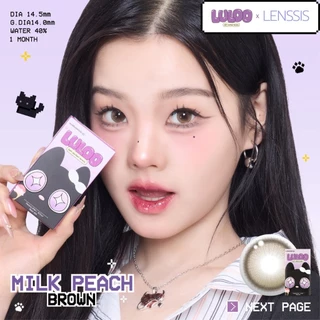 [ของแท้] คอนแทคเลนส์รายเดือน LULOO รุ่น Milk Peach มิลค์พีช ตากลมโตบลิ้งๆ