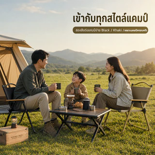 เก้าอี้ Kermit พับเก็บได้ แบบพกพา น้ำหนักเบา Super Tribe สำหรับกิจกรรมแคมป์ปิ้ง ปิกนิก ชายหาด สนามหญ้า พักผ่อนกลางแจ้ง