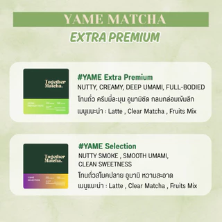 มัทฉะโทนถั่ว YAME MATCHA 🥜 SELECTION | EXTRA PREMIUM | FOR LATTE | PREMIUM PLUS | PREMIUM | มัทฉะจากยาเมะTogether Matcha