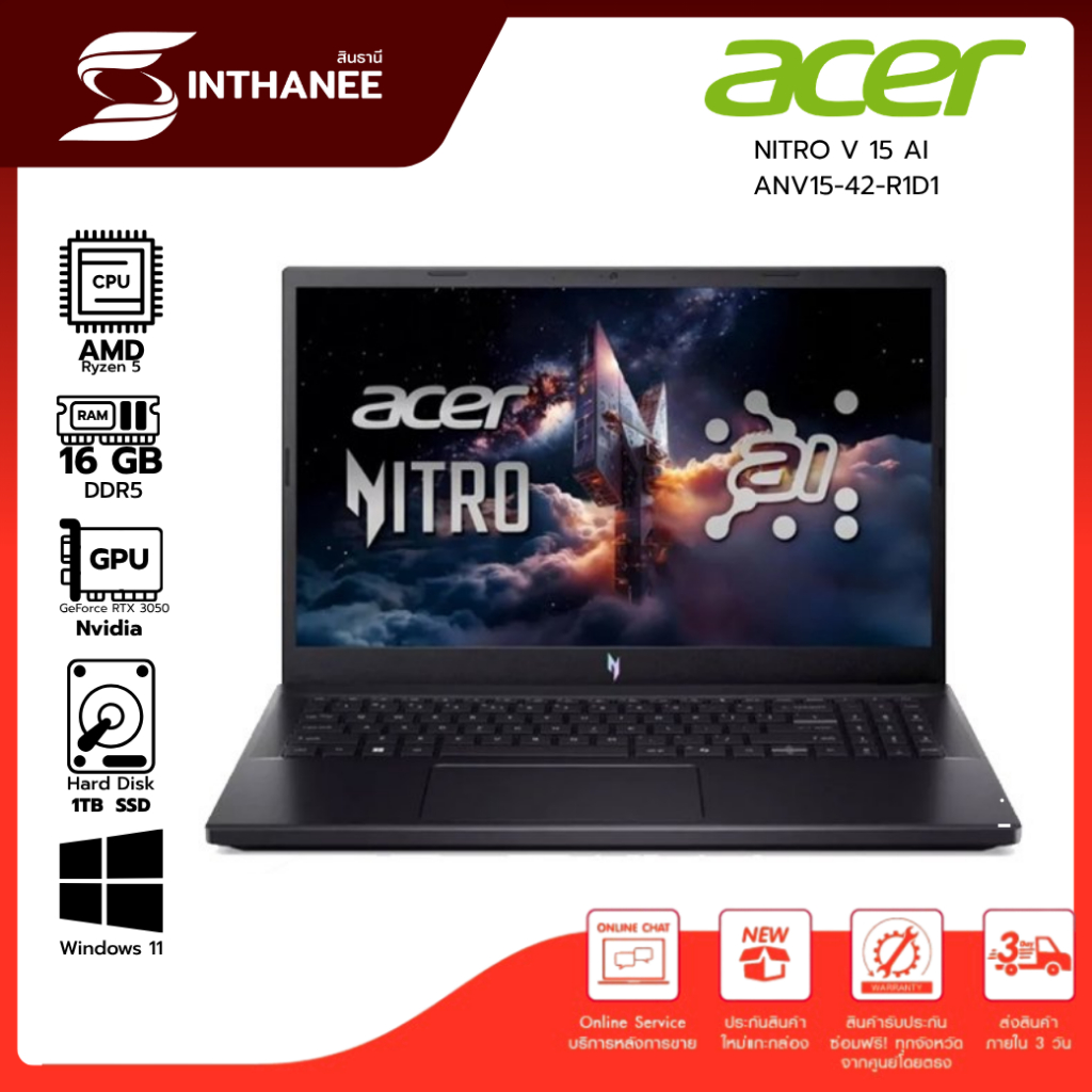 Sinthanee โน้ตบุ๊ค  ACER NITRO V15 AI ANV15-42-R1D1