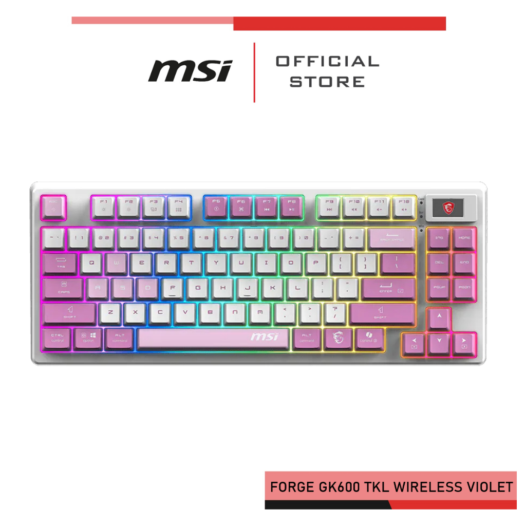 [Pre-Order] MSI FORGE GK600 TKL WIRELESS VIOLET คีย์บอร์ด Keyboard