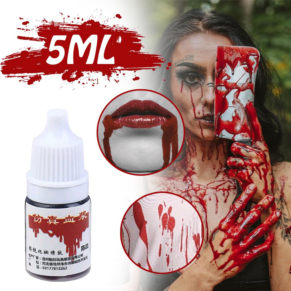 เลือดปลอม ผี แวมไพร์ เลือด อุปกรณ์ แต่งหน้า เมคอัพ ฮาโลวีน Fake Blood Halloween Vampire Ghost Fake W
