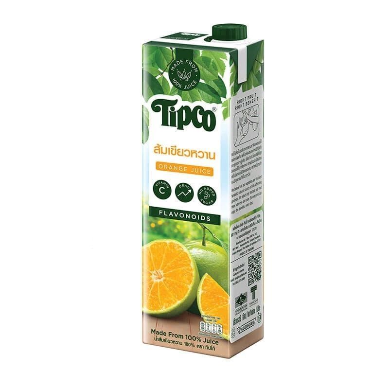 (GWP  สินค้าของแถมห้ามจำหน่าย) TIPCO น้ำส้มเขียวหวาน Tangerine Orange juice 100% ขนาด 1000 ml.