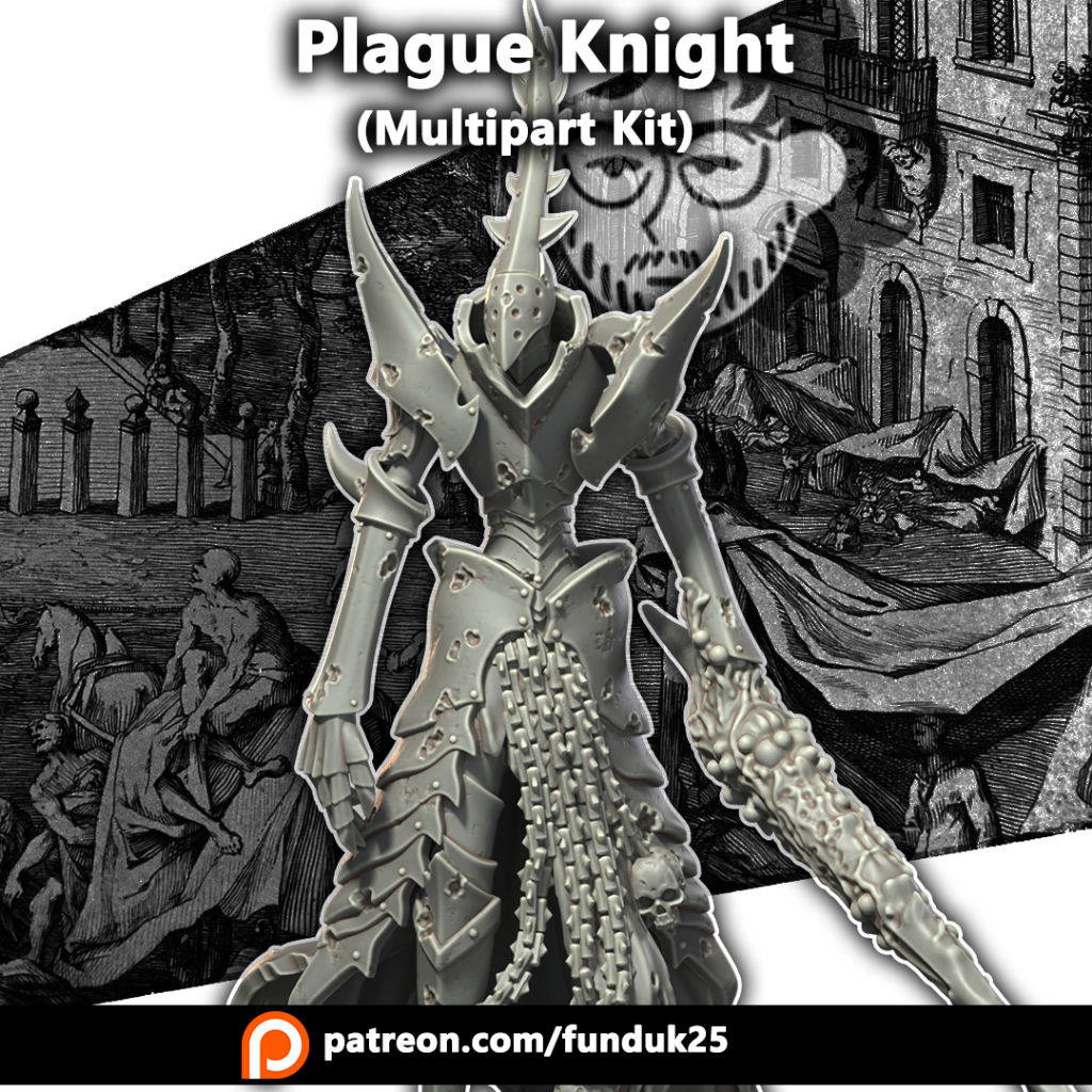 Plague Knight งาน Resin Miniature Model สำหรับ Tabletop ตั้งโชว์