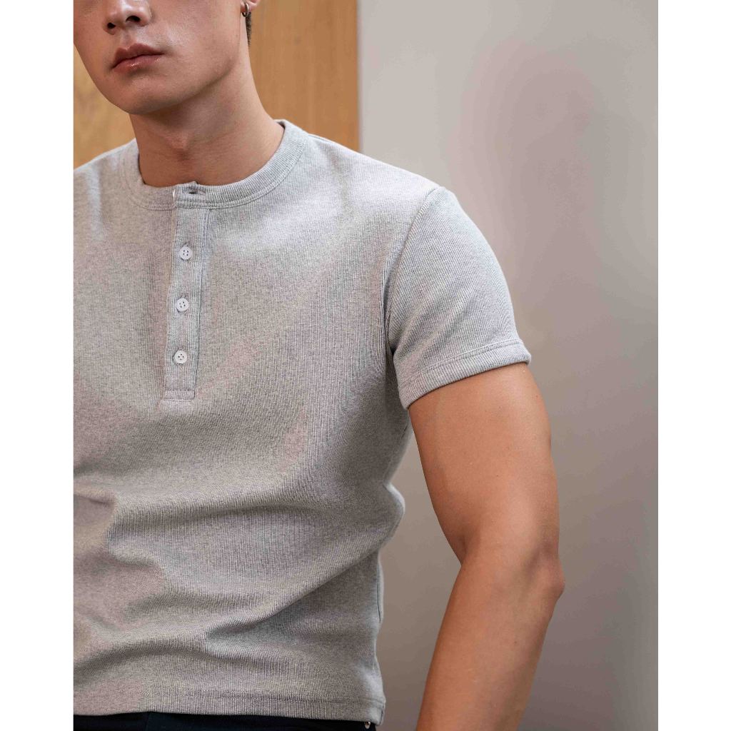 Nomad Gent : Henley Rib Short Sleeve Tee