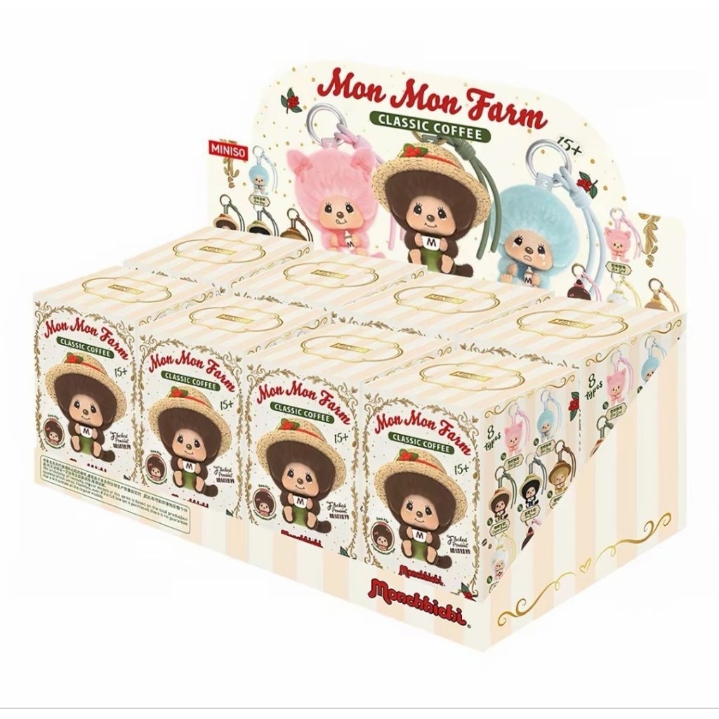 พวงกุญแจเปลี่ยนหน้า monchchichi งานลิขสิทธิ์แท้ miniso