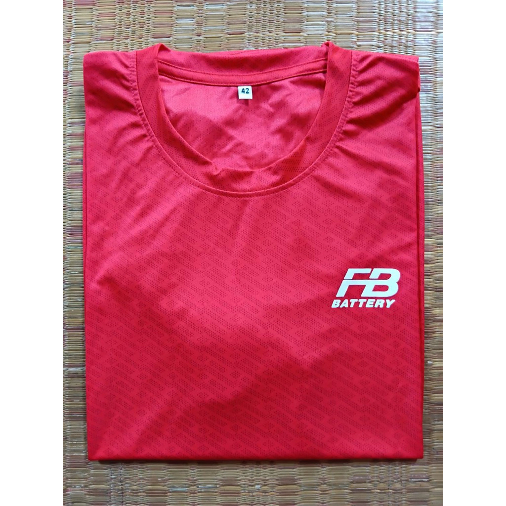 เสื้อยืด FB BATTERY สีแดง