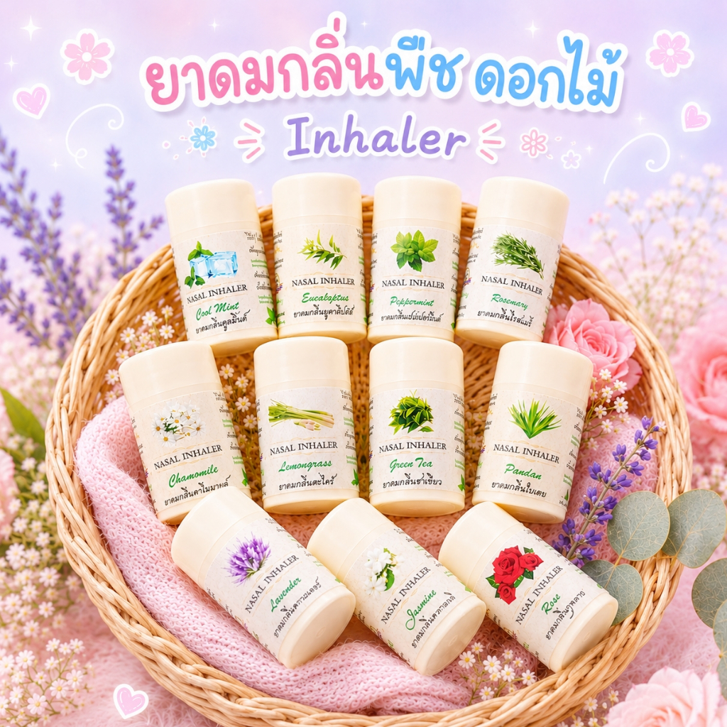 💎ยาดมกลิ่นพืช ดอกไม้💎 Inhaler ยาดมกลิ่นแปลก ยาดมแฟนซี มีให้เลือกหลากหลายกลื่น ยาดมสั่งทำได้