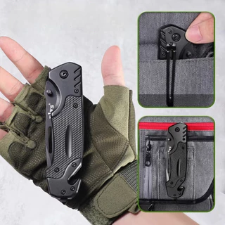 BROWNING FOLDING KNIFE มีดพับ 23CM 440C มีระบบดีดใบมีด มีดเดินป่า แบบบพกพา แข็งแรงคมกริบ
