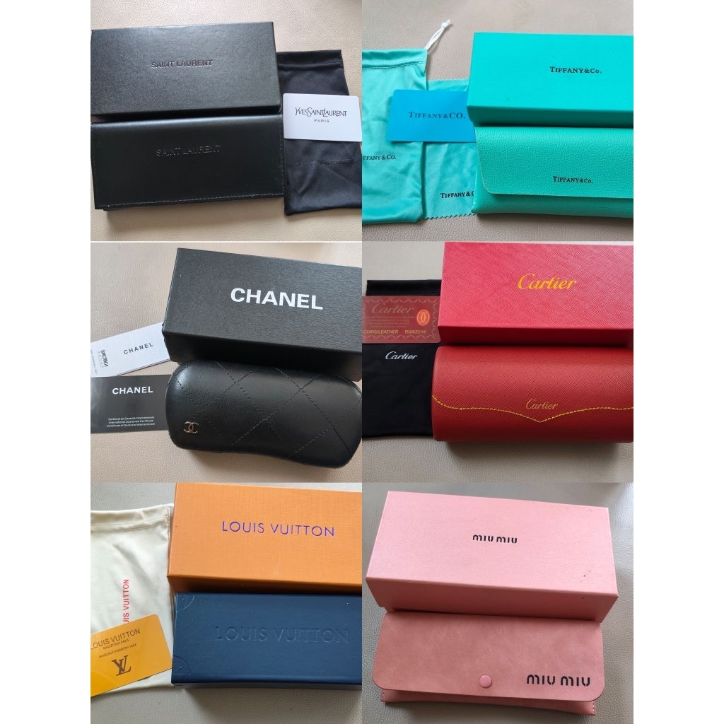 กล่องแว่นตาแบรนด์คละแบบ