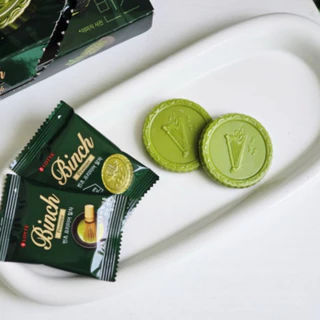 Lotte Binch Chocolate & MATCHA 102กรัม 12 ซอง บิสกิตเคลือบช็อกโกแลต รสช็อกโกแลต รสมัจฉะ 빈츠