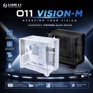 Case LIAN LI O11 VISION-M digital Black / White MATX