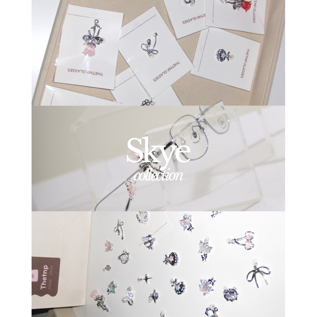 Thetnp ชาร์มใส่แว่น glasses charm set ใช้ใส่ตกแต่งแว่น