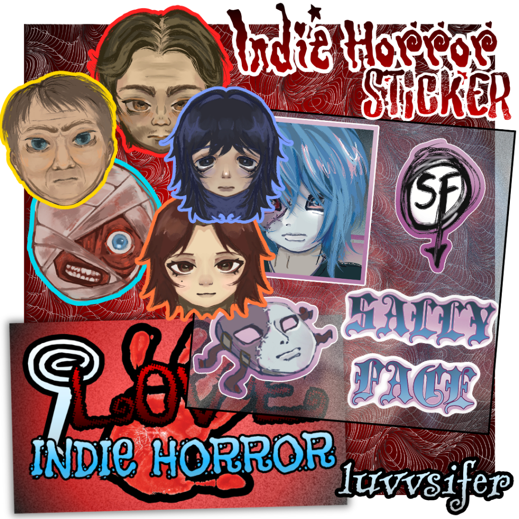 ★ indie horror stickers ⋆˙⟡