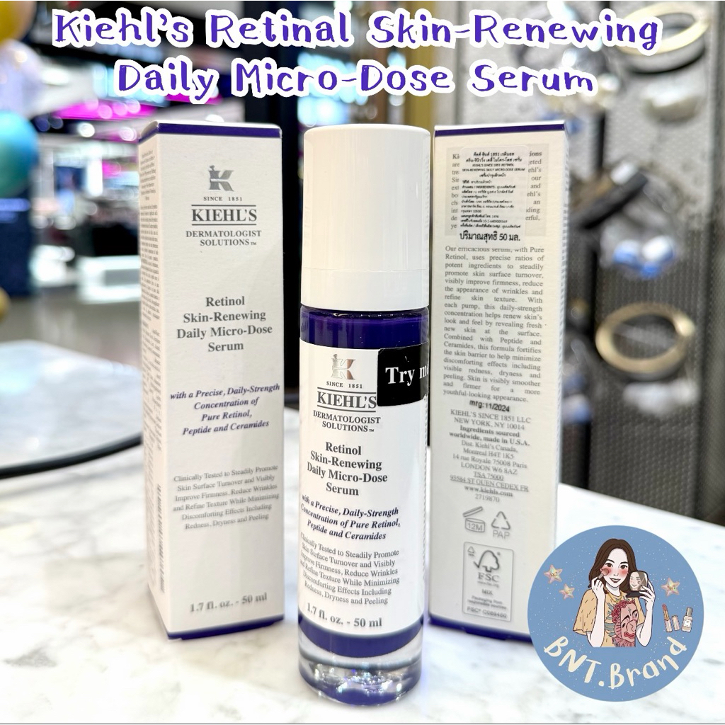 💥พร้อมส่ง💥(แท้100% ป้ายห้าง/ป้ายคิง)Kiehl’s Retinal Skin-Renewing Daily Micro-Dose Serum 50 ml.