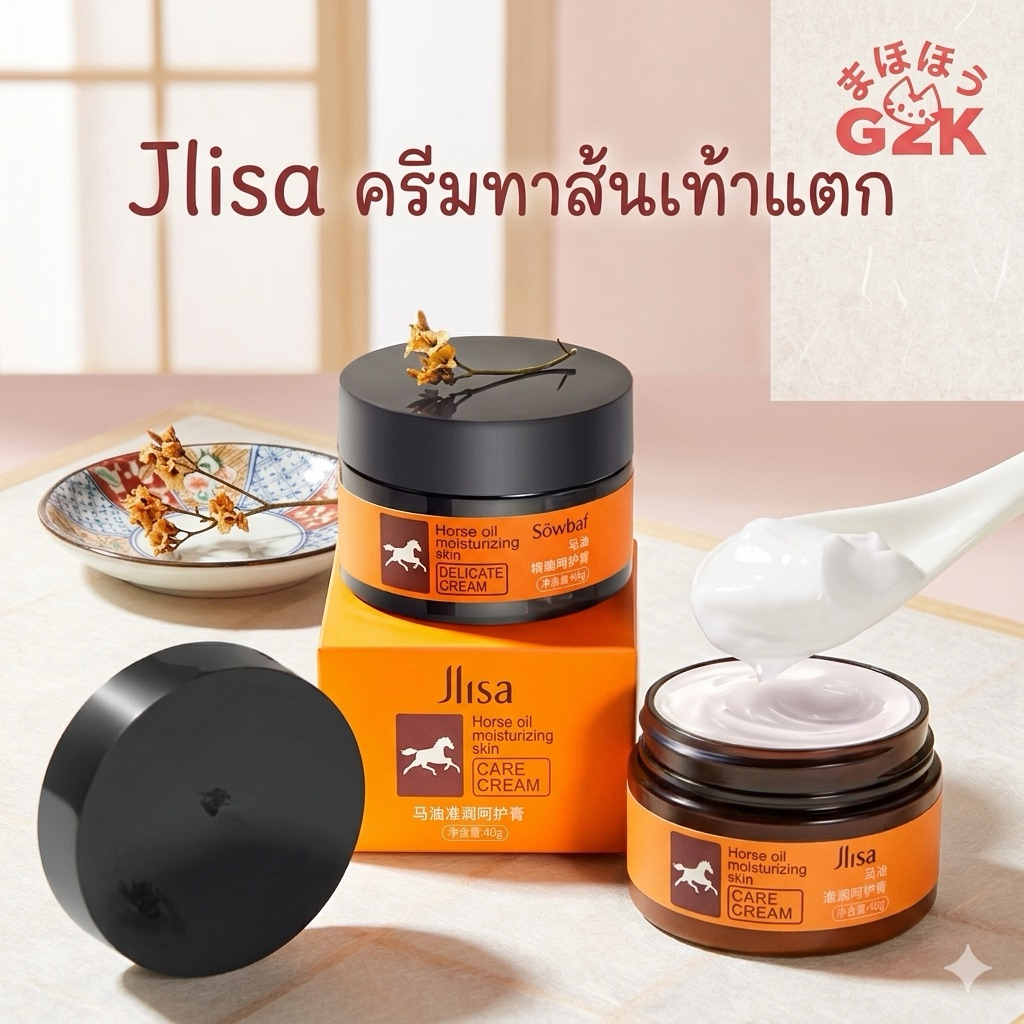 Jlisa ครีมทาส้นเท้าแตก ครีมบำรุงผิวเท้าแห้งกร้านและลดรอยแตกให้เนียนนุ่ม