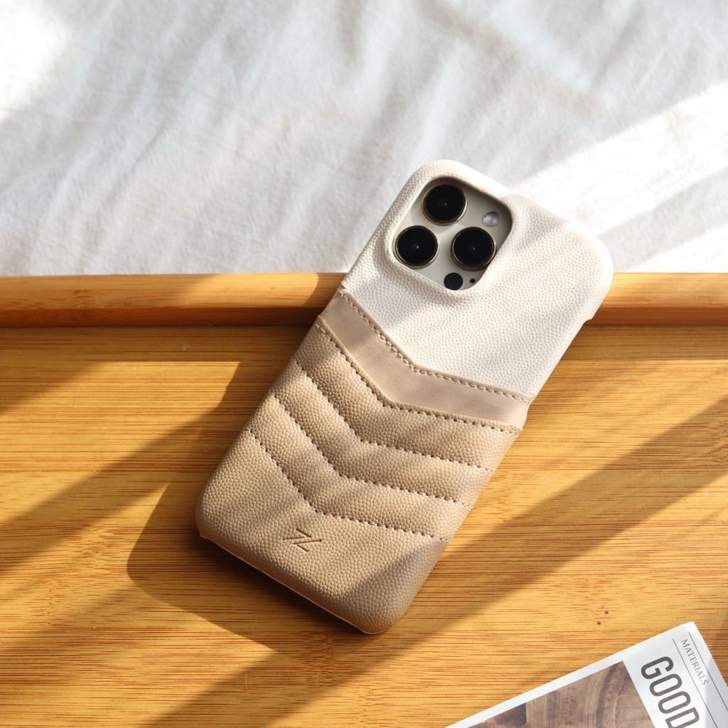ZENE - (15,14,13,12 Series)Classic Caviar เคสหนังคาเวียร์ใส่บัตร สัมผัสนุ่มมือ  Z04
