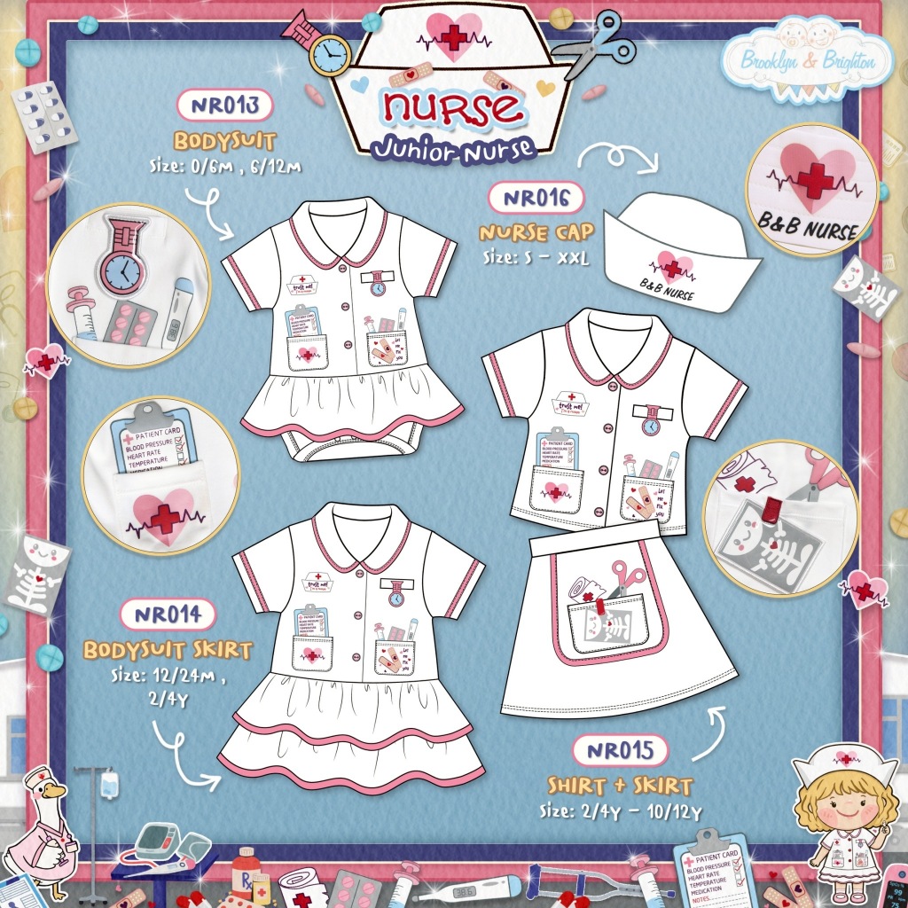 Brooklyn & Brighton - Junior Nurse ชุดพยาบาล เด็กผู้หญิง