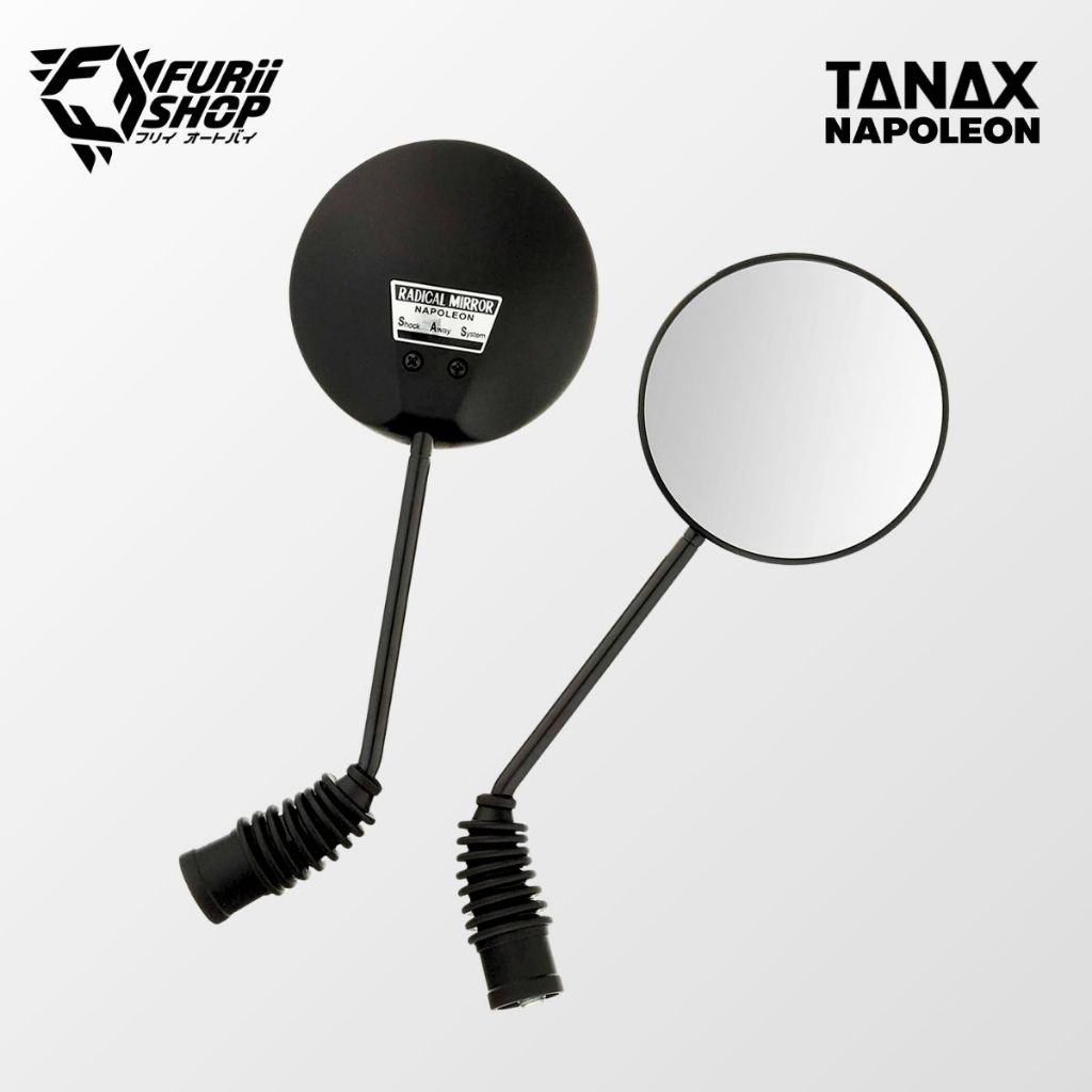 กระจก Napoleon AU10 + อแดปเตอร์สำหรับ Yamaha Napoleon Japan แท้ 100% [ นโปเลียนทรงกลม ]