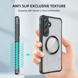 เคสใส แม่เหล็ก สำหรับ Samsung A27 A37 A57 S26FE S25FE S24FE S23FE S21FE กันกระแทก