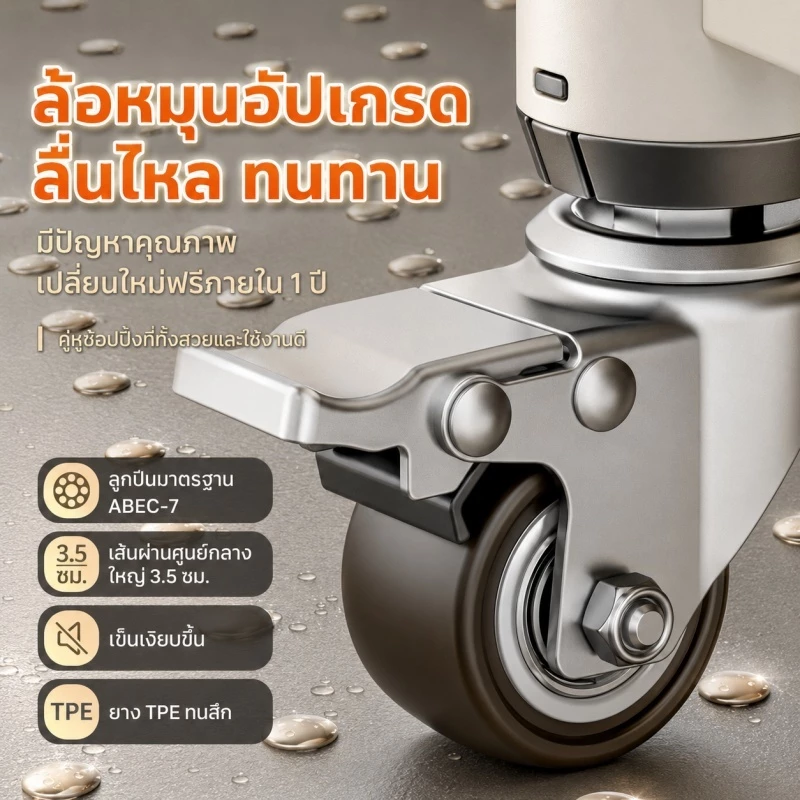 Organixo รถเข็นพับได้ 30L-100L ล้อปีนบันได รับน้ำหนัก 80kg ดีไซน์มินิมอล สำหรับช้อปปิ้ง แคมป์ปิ้ง ใช้งานในบ้าน thumbnail 6