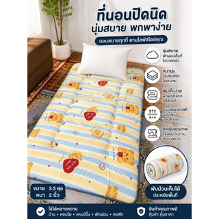 ปิคนิคญี่ปุ่น ขนาด3.5/5/6ฟุต ที่นอนปิคนิคหนานุ่ม พกพาง่าย นุ่มสบาย ลายน่ารัก