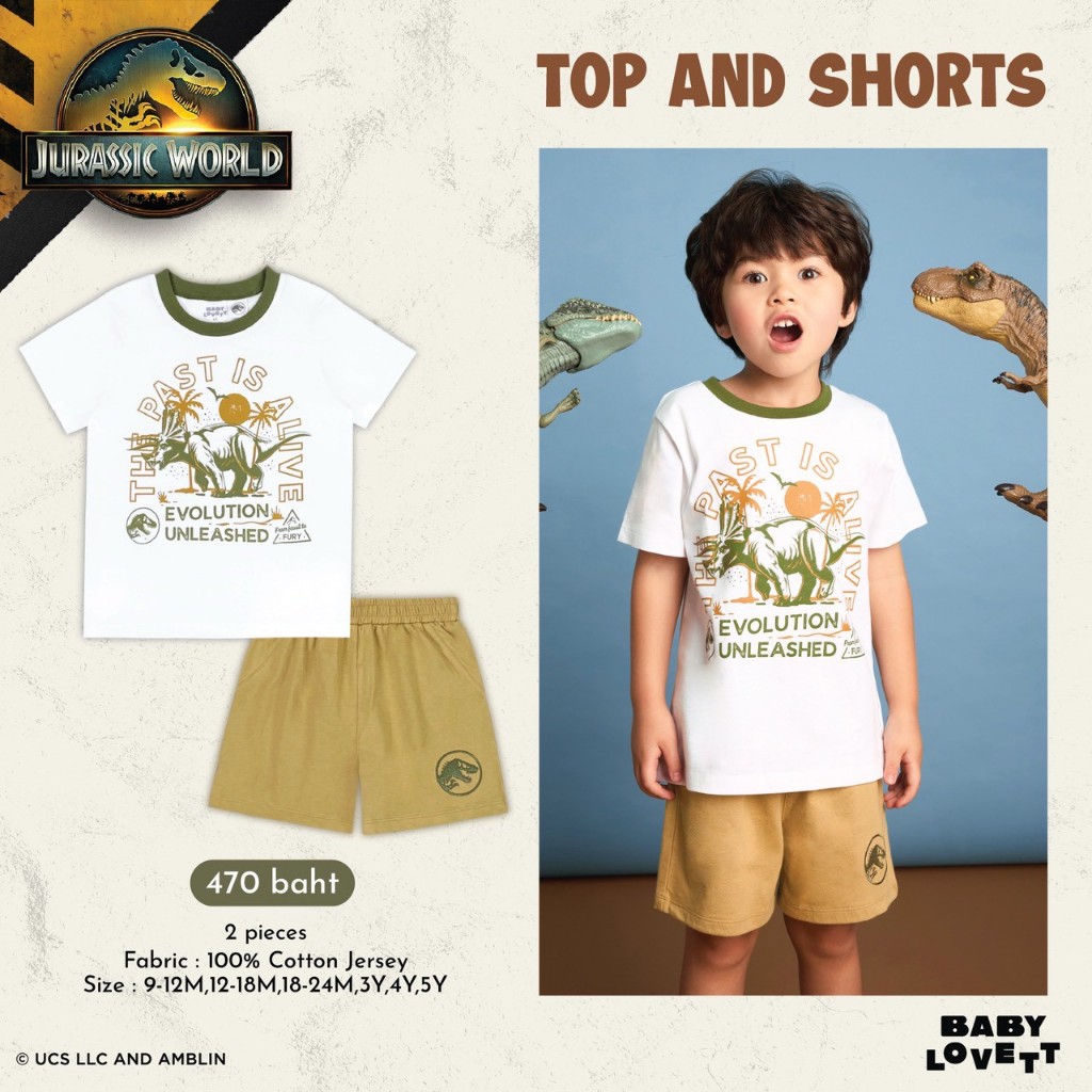 [Babylovett] 14 Drop3 Jurassic World - Top and Shorts