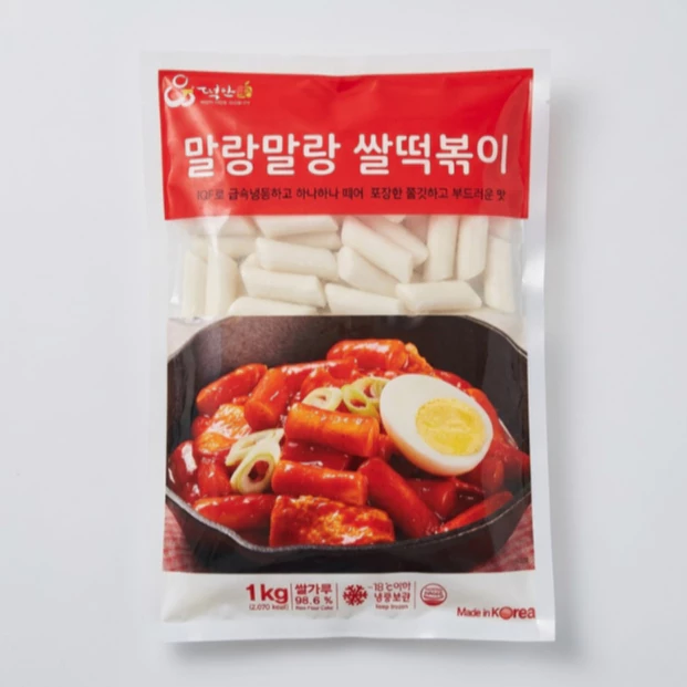 (BOX) Red (1box*8Pack) 떡안애쌀떡 TTEOKANAE Rice Teokpok แป้งต๊อกโบกี(ทำจากข้าวเกาหลี) free=กล่องโฟม+ice 1ลัง ต่อ 1คำสั่งซื้อ