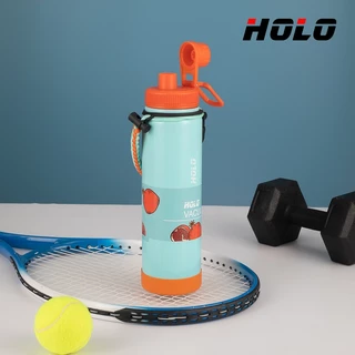 HOLO สแตนเลส 304 แก้วน้ำกีฬามีสายหิ้ว ความจุขนาดใหญ่ 1000ml ขวดสุญญากาศ