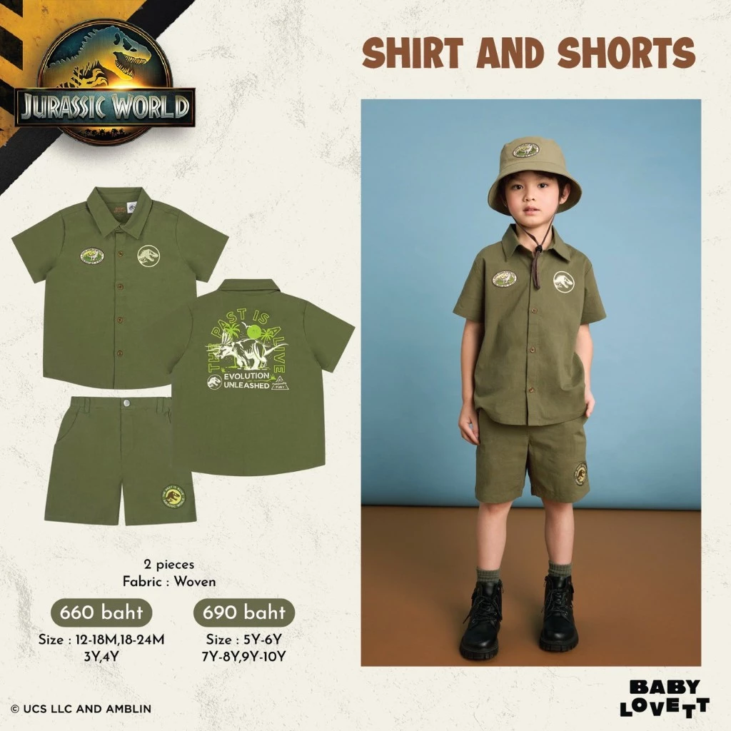 [Babylovett] 04 Drop3 Jurassic World - Shirt and Shorts