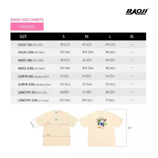 BAOJI บาโอจิ The Powerpuff Girls เสื้อยืด Oversize ผ้า Dry Tech แห้งไว ระบายอากาศดี