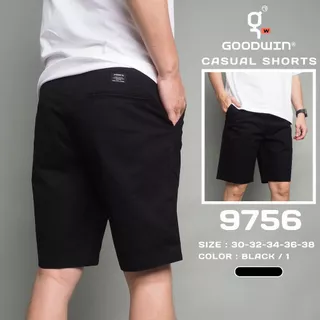 GOODWIN - 9756 CASUAL SHORTS กางเกงขาสั้นเอวขอบผู้ชาย ผ้ายืด สีพื้น