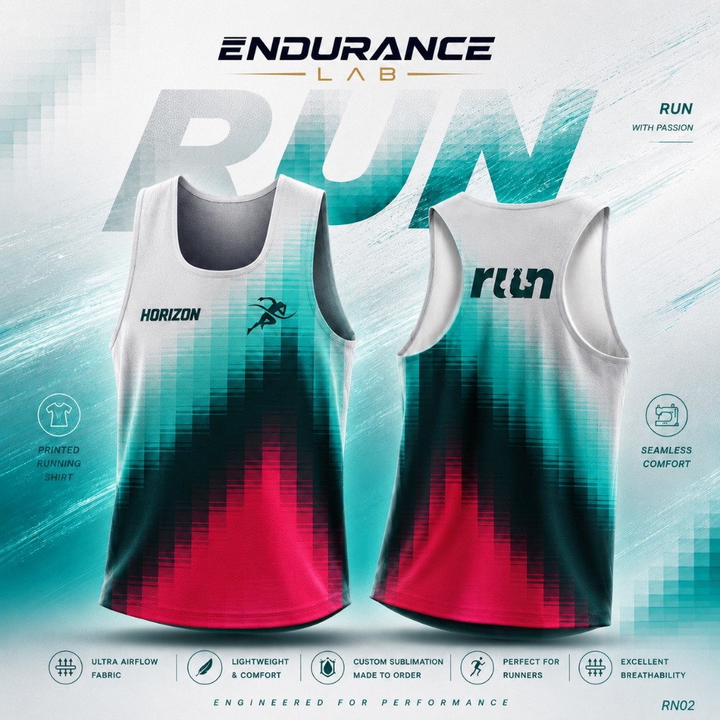Horizon RUN เสื้อวิ่ง เสื้อกีฬา  ULTRA LIGHT เบาบาง Sport Running Jersey