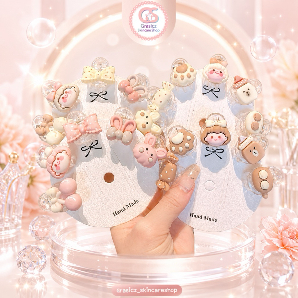 กิ๊บหนีบผมน่ารักๆ หน้าตัวการ์ตูน 1 เซต 5 ชิ้น