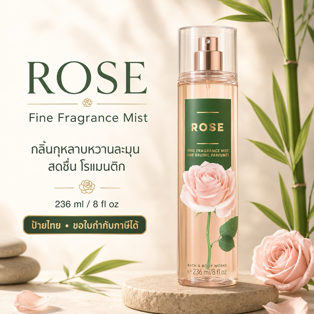 Bath And Body Works Fragrance Mist 236 ml กลิ่น Rose หอมมาก