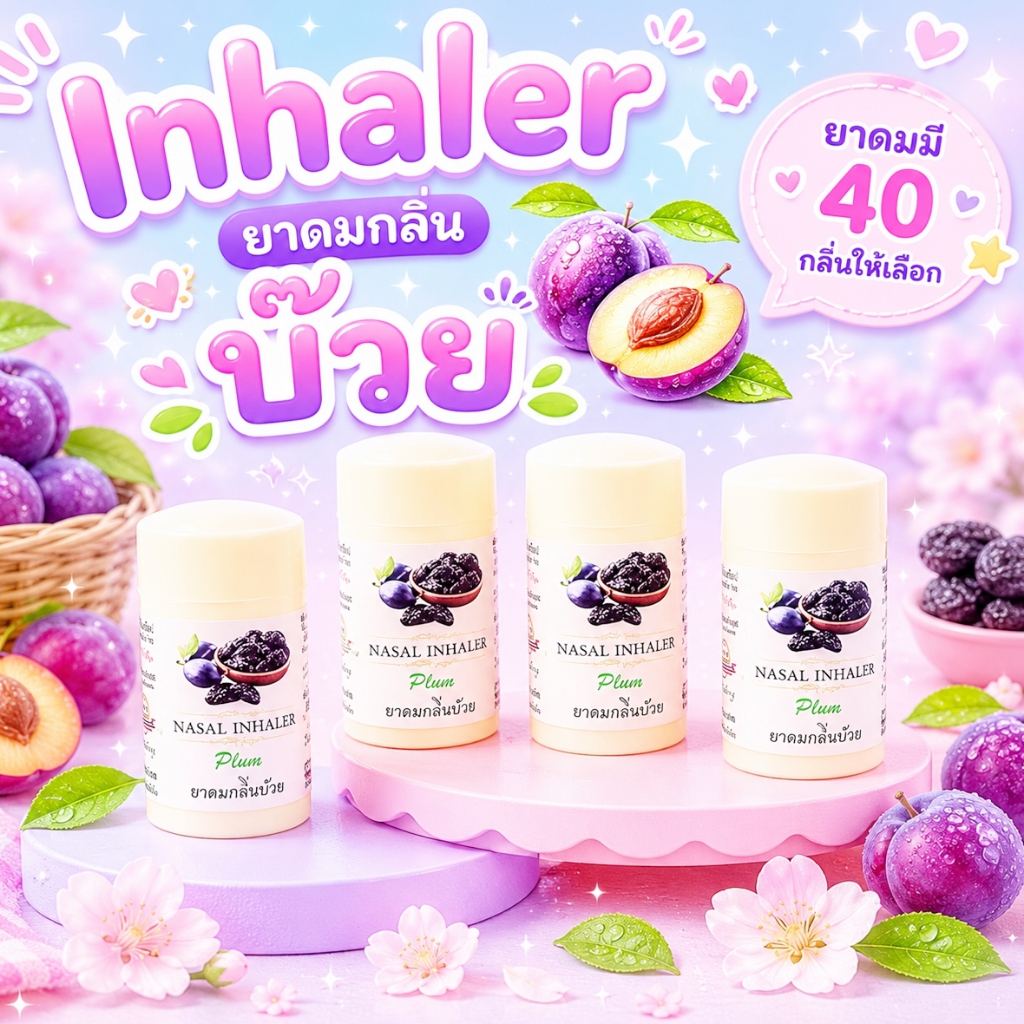💎ยาดมกลิ่นบ๊วย💎 Plum Inhaler ยาดมกลิ่นแปลก ยาดมแฟนซี มีให้เลือกหลากหลายกลื่น ยาดมสั่งทำได้