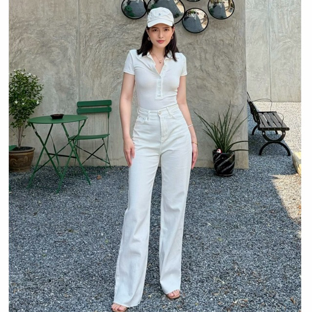 Hotter White Long Jeans 010 #261