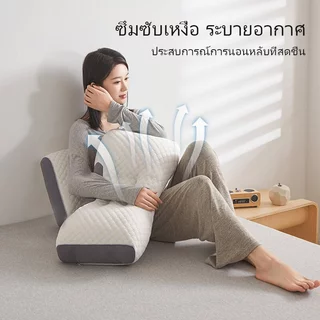 หมอนไมโครไฟเบอร์เพื่อสุขภาพ หนานุ่ม รองรับศีรษะและต้นคอ นุ่มฟู หลับสบาย ขนาด 48x74x15 ซม. (19x29x6 นิ้ว)