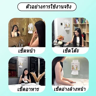 🦄Botare แขวนได้ ผ้าเช็ดหน้าใช้แล้วทิ้ง 100 แผ่น 3 ห่อ ผ้าฝ้าย 100% ดูดซับน้ำดีเยี่ยม ยืดหยุ่น ผ้าใช้แล้วทิ้ง ผ้าเช้ดหน้า