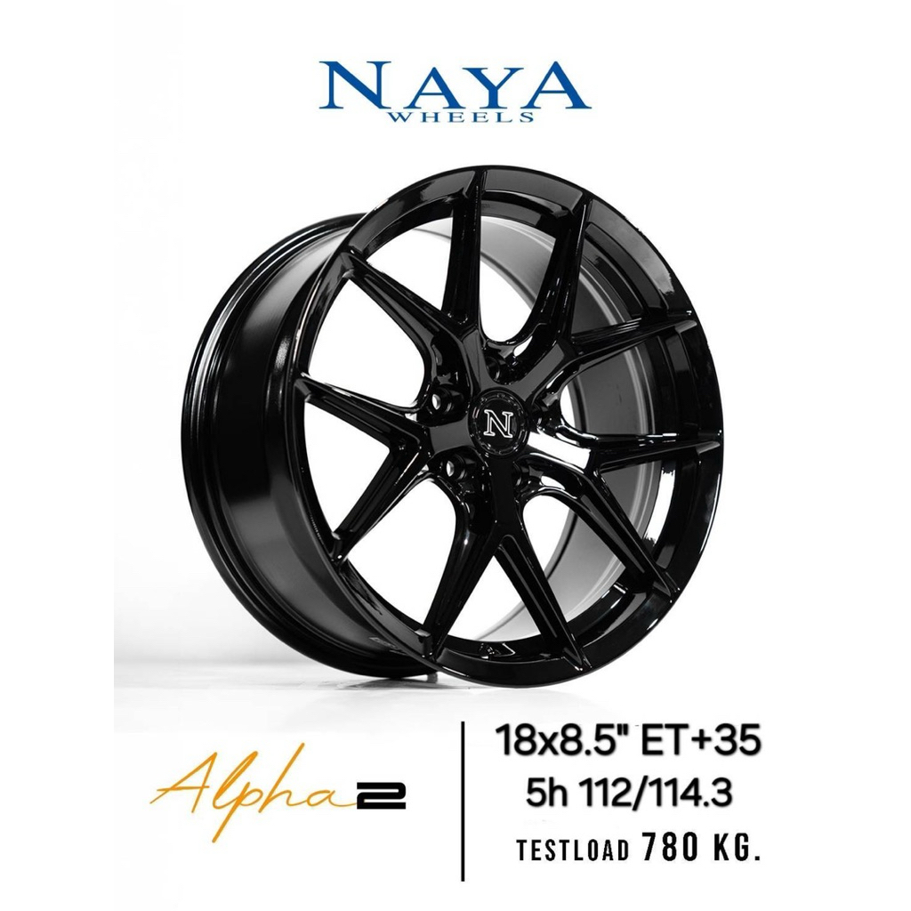 ล้อแม็กซ์ Naya alpha ขอบ18 5/113 ใส่ได้ทั้ง 112 114 สวย สปอร์ต เท่ เบาทนทาน ราคาต่อ สี่วง รับประกัน 
